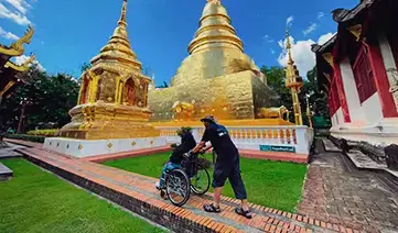 Wheelchair-accessible walk in Thailand